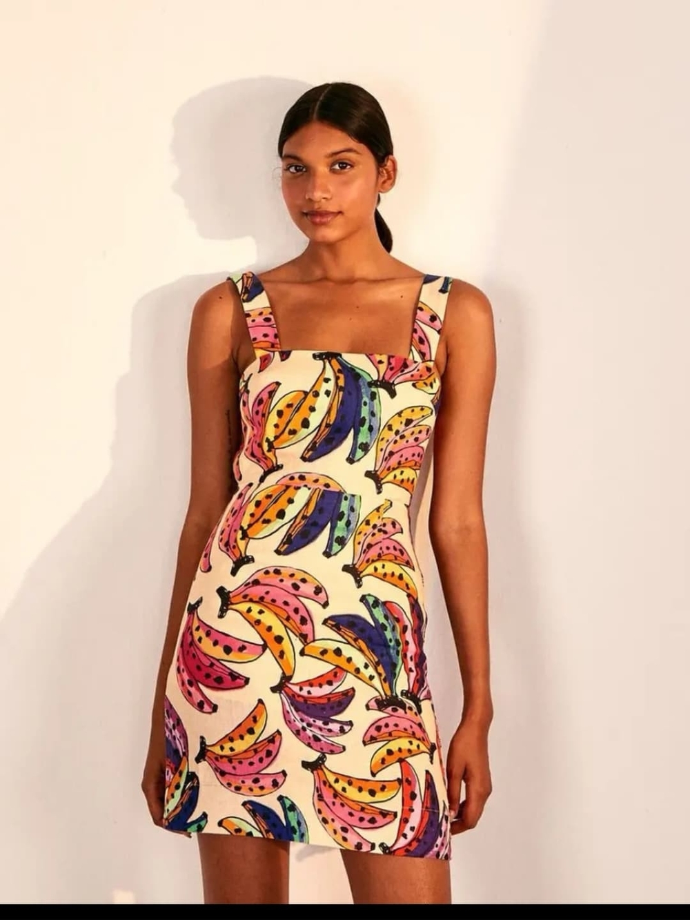 Farm Rio Women’s Cream Banana Print Sundress